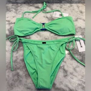 Hurley Neon Green Bikini Set BNWT L Surf Swim Bright Vacation Bikini